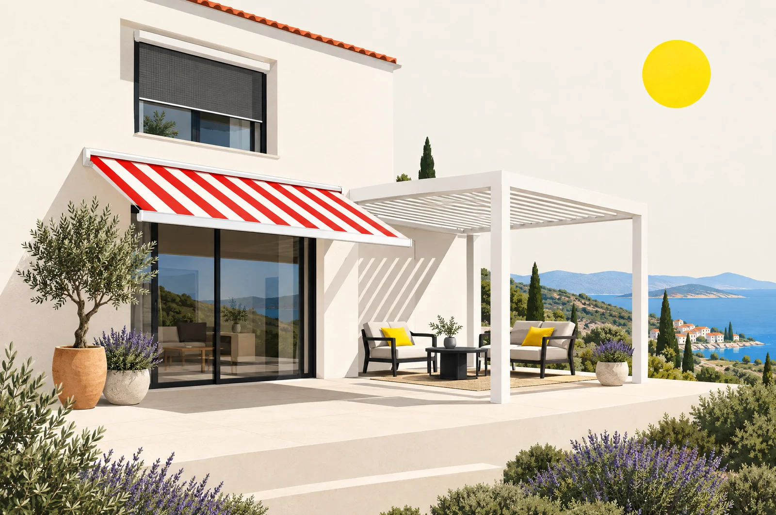 Illustrazione Style Tenda: tende, pergole e zanzariere per la casa